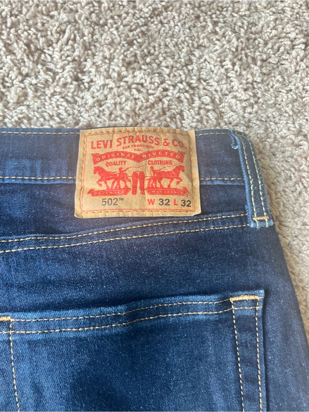 Levi's 502 Straight Men’s Dark Blue Jeans